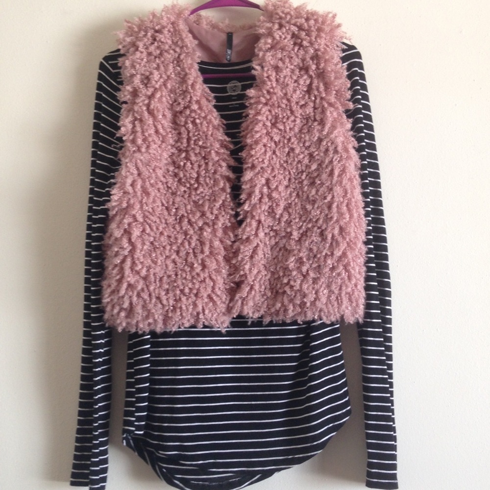 Pink Fuzzy Vest